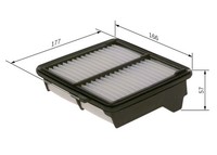 Luftfilter FÜR Honda Jazz III (Ge , GG , GP , ZA ) - Bosch F 026 400 223