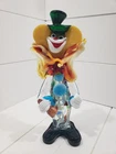 Vintage Murano Venetian Art Glass Clown Figurine Hand Blown Italian Decor