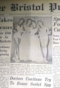 SEPT 8, 1962 NEWSPAPER PAGE #1533-  FOUR WINNERS IN THE MISS AMERICA PAGEANT 