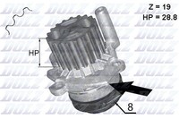 Dolz Wasserpumpe, MotorküHlung Hinten U.A. FüR Audi, Seat, Skoda, VW