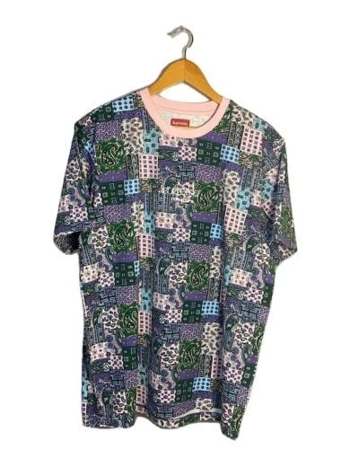 Supreme 19SS PatchworkPaisley T shirt XL coton multicolore cachemire