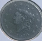 Photo of a 1820-P Large Cent from an eBay listing that sold on Jul 20, 2026