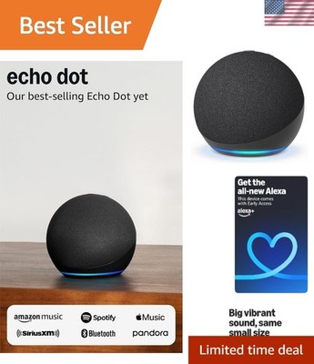 Amazon Echo Dot newest model - Vibrant sounding speaker with Alexa+ Early Acc...