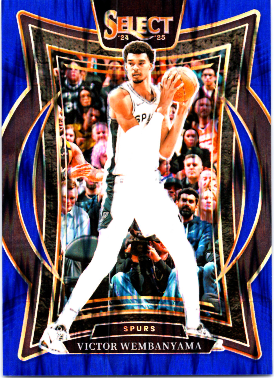 2024-25 Panini Select - Concourse Victor Wembanyama #9 Blue Flash Prizm /99