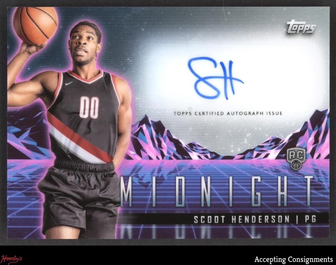 2023-24 Topps Midnight Rookie Horizon Signatures Scoot Henderson RC AUTO Blazers
