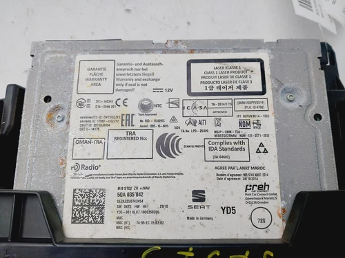 5QA035842 Sistema Audio/Radio Cd para SEAT LEON ST 5F8 FR Advanced 2018 9109581 - Imagen 5 de 10