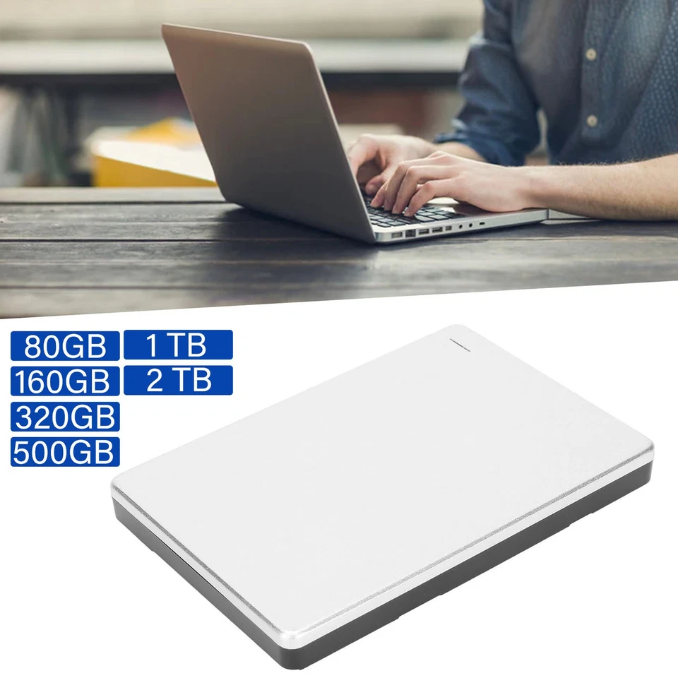 2.5in External Hard Drive Portable USB3.0 5Gbps High Speed Ultra Slim Metal - Image 3 of 4
