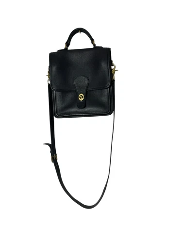 Borsa messenger stazione vintage Coach 5130 Costa Rica blu guanto pelle conciata