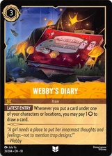 Webby's Diary 31/204 Whispers in the Well Disney Lorcana 002445