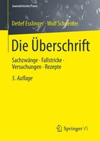 Die ÜBerschrift | SachzwäNge - Fallstricke - Versuchungen - Rezepte | Buch | Xii