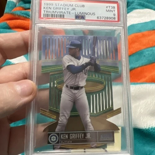 1999 Topps Stadium Club - Triumvirate Ken Griffey Jr #T3B Luminous PSA-9 Diecut