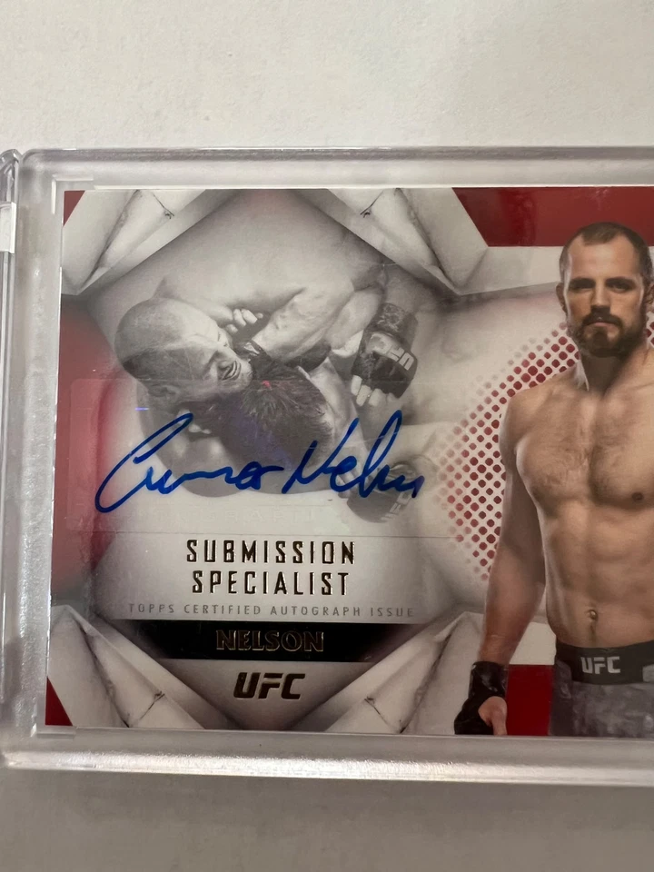 2020 Topps UFC Striking Gunnar Nelson Submission Specialist Auto 8/8 - Image 2 of 4
