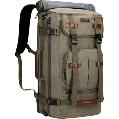 Reiserucksack Herren Canvas Laptop 17 Zoll Wandern groß Schultergurt