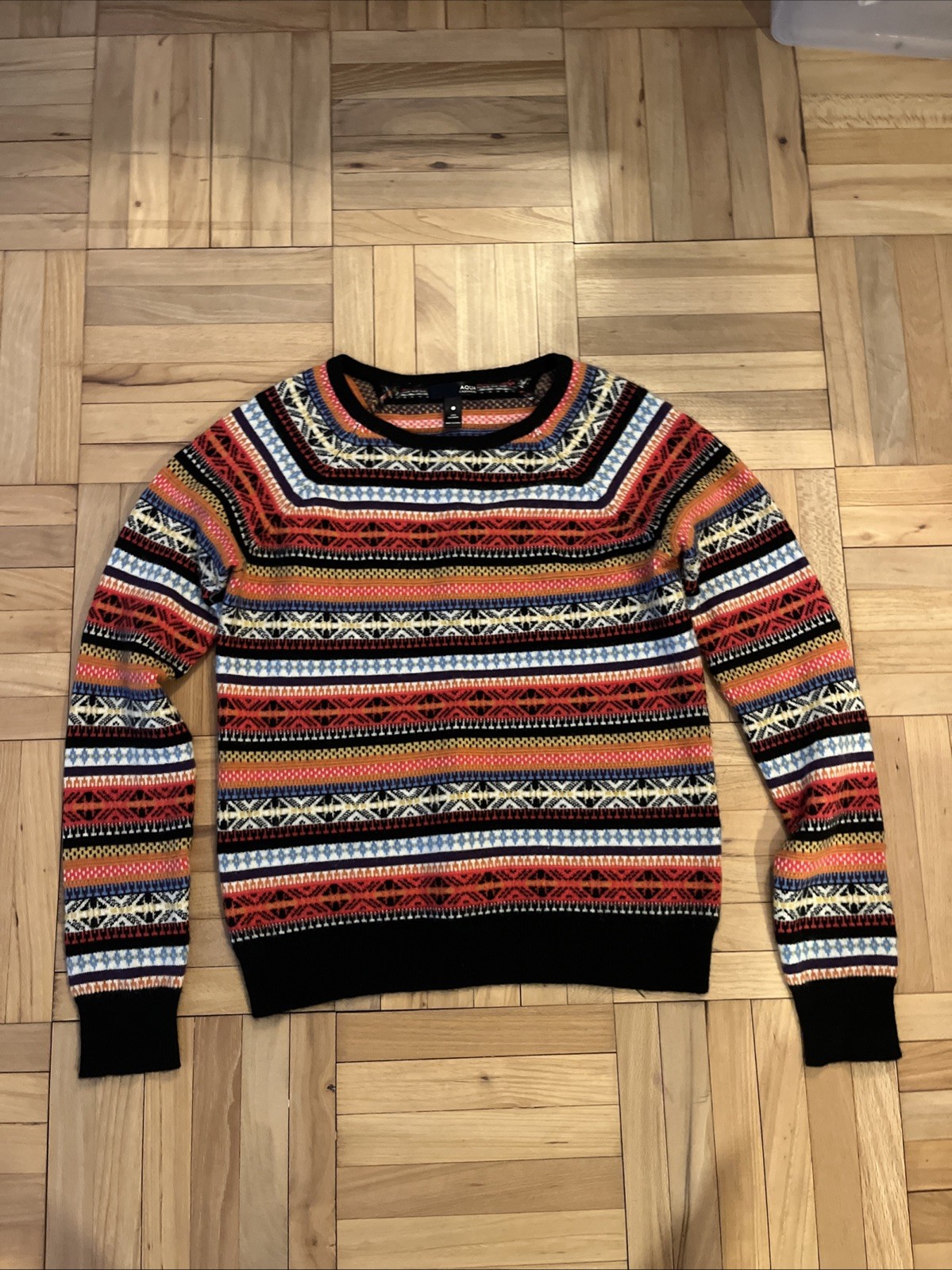 Aqua Cashmere Women’s Pullover Patterned Sweater … - image 1