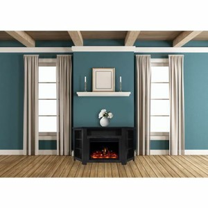 Stratford Electric Fireplace Heater With 56 Black Corner Tv Stand