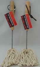 TWO NEW 11 1/2" BBQ Basting Mop Grill Slop Brush Barbecue Grilling Sauce Baster