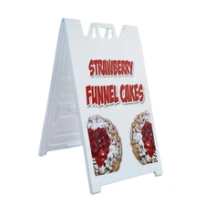 A-frame Sidewalk Strawberry Funnel Cakes 24" x 36" Double Sided A-Frame Sidewalk