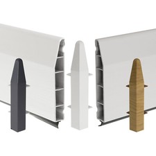 uPVC Chamfered Skirting Corner Roomline 100mm Plastic 90 Degree External Joiner