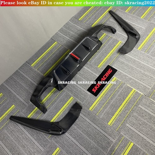 Fit 2018-23 BMW G30 540i Real Carbon Fiber Rear Bumper Diffuser Spoiler Lip Kit - Picture 10 of 21