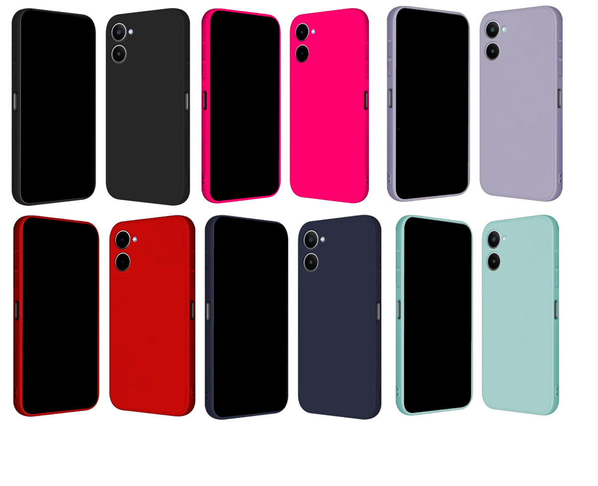 Custodia In Silicone Liquido Per Realme 12 Pro, Antiurto, Sottile, Morbida Al Tatto, Con Microfibra Interna, Colore Nero - 4