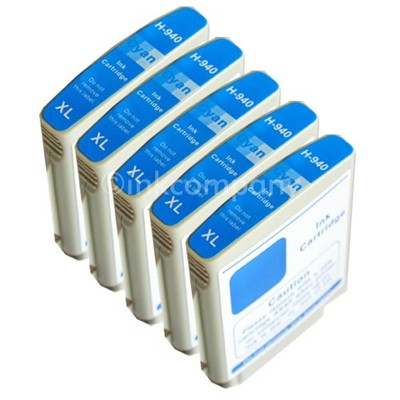 5x Tintenpatronen HP 940 XL c für Drucker Officejet Pro 8000 Wireless 8500A Plus