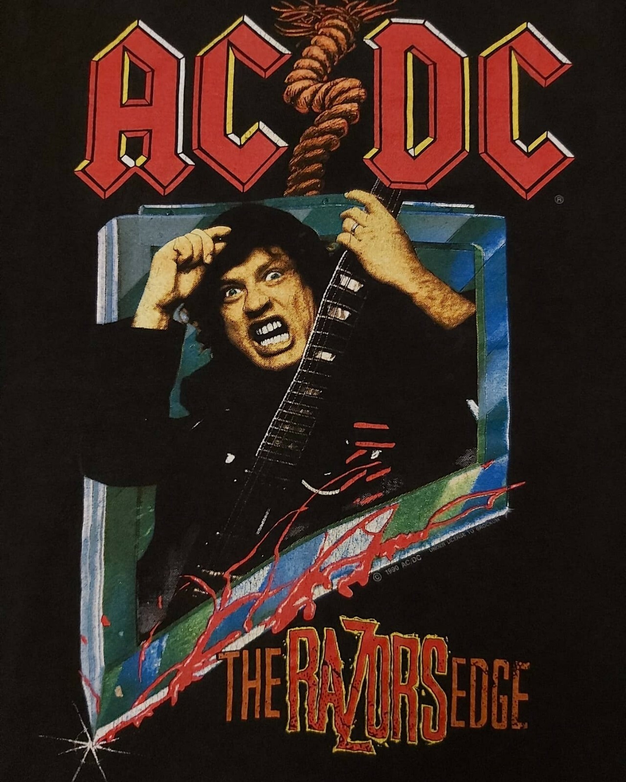 Vintage Official 1990 Brockum ACDC Razors Edge Concer… - Gem