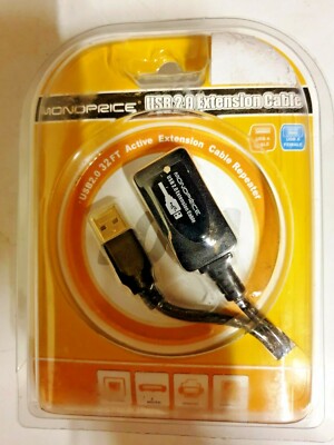 NEU MONOPRICE 10m 32FT LANG USB AKTIV REPEATER Exten BOOSTER Kabel Stecker zu FEM