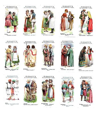 CIGARETTE CARDS. Hignett Tobacco. GREETINGS OF THE WORLD. (Full Set 25).  (1907)