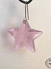  NEW: 40mm Pink Glass STAR PRISM ORNAMENT SUNCATCHER 