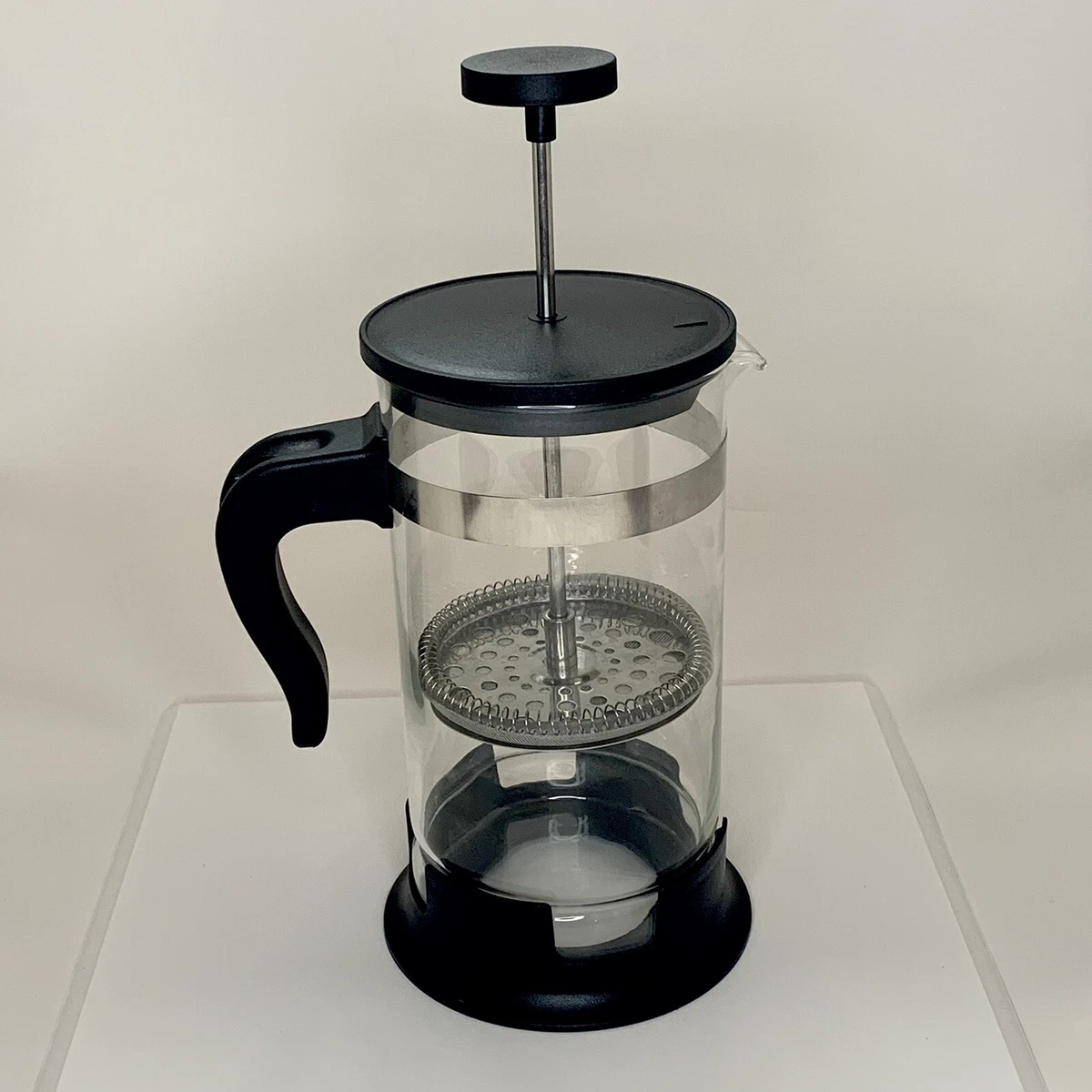 NEW IKEA UPPHETTA FRENCH PRESS COFFEE MAKER, GLASS, STAINLESS