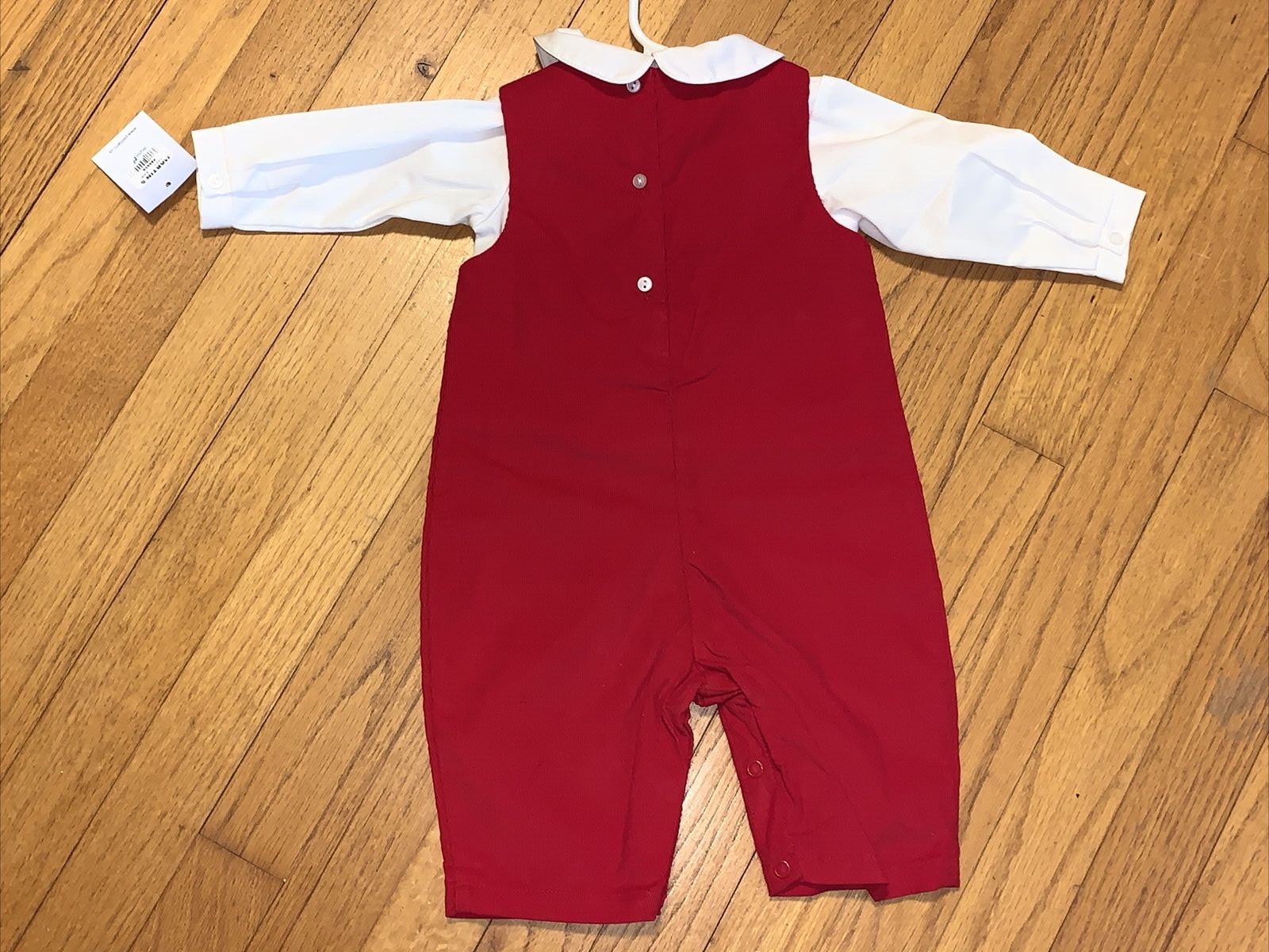 NWT Petit Pomme by Petit Ami Snowman Longall/Romper &White Shirt 6 Months