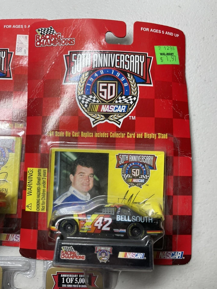 Lot Of 3 Diecast Racing Champions 50th Anniversary Gold Dick Trickle 64 Ricky 50 - Image 3 of 4
