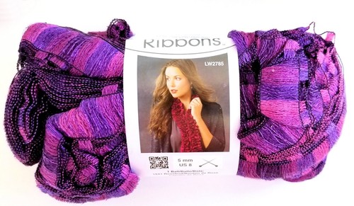 Red Heart Boutique Ribbons Yarn Mixed Lot 4 Skeins Rosebud Aurora Marble - Picture 3 of 5