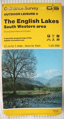 Ordnance Survey Map English Lakes South Western area Outdoor Leisure 6 1:25000