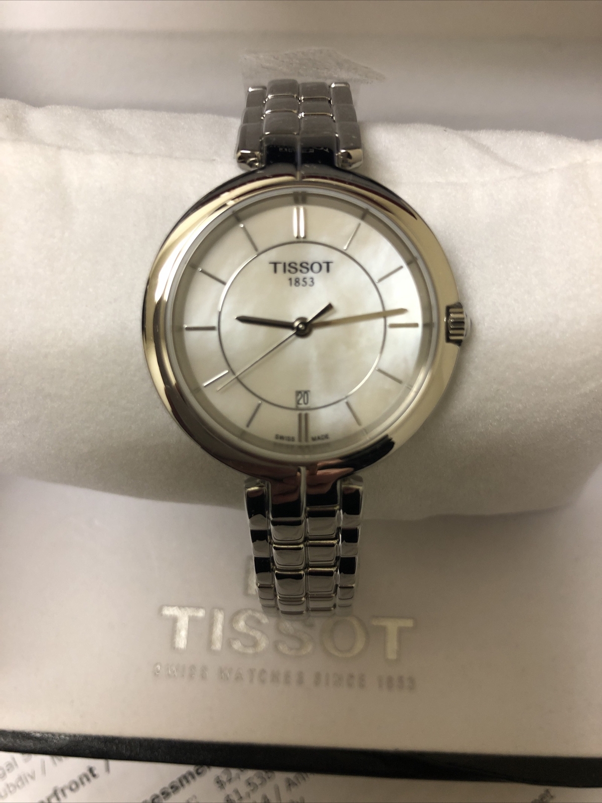 Tissot Flamingo White Mother of Pearl Dial Women's Watch T0942101111100