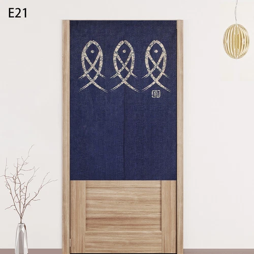 Japanese Style Door Curtain Screen Cotton Linen Noren Cherry Flower Room Divider - Bild 42 von 44
