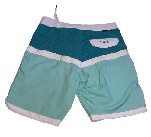 Vissla Swim Trunks Board Shorts Aqua.Green Sz 30 - Picture 2 of 7