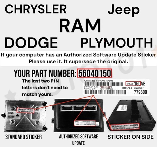 VIN Programmed 2013 Wrangler 3.6L Engine Computer 68149800 Plug&Play - Picture 2 of 3