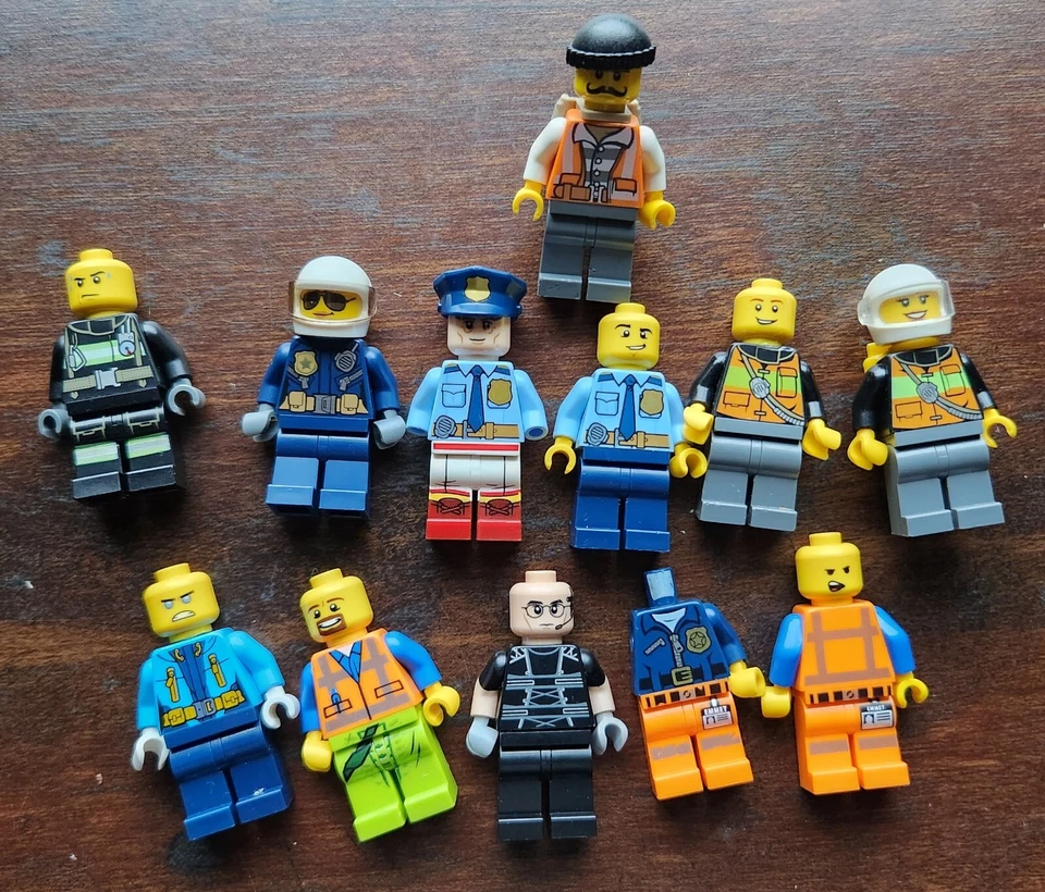 LEGO Minifigura Lote de 12 - Ciudad - Policías Policía Ladrones Bad Guys Etc Foto 2 de 4
