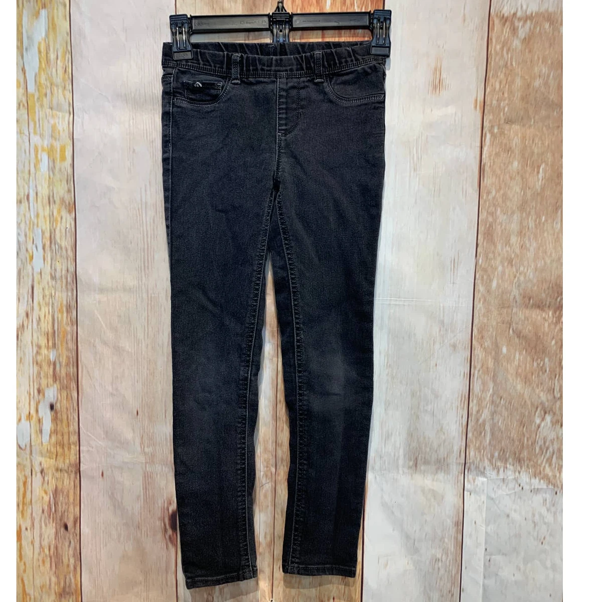 Jordache Girls Medium 7 8 Faded Black Stretch Denim Jeggings Pants