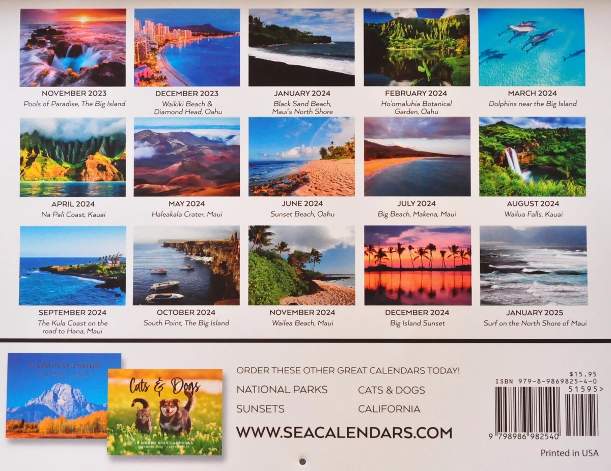 2024 CALENDAR HAWAIIAN PICTORIAL, 51 OFF