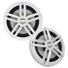2x Enrock 6.5" 180W Peak Power Coaxial Marine Outdoor Speakers White Color 