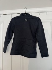 Under Armour Youth Boy's Long Sleeve Hustle Fleece Hoodie Black Medium - NEW