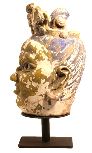 Sung-Ming Dynasty stucco temple Lokapala head - 第 1/4 張圖片