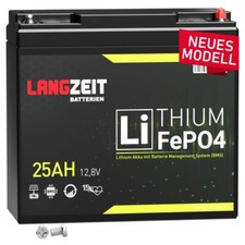 LiFePO4 25Ah 12V Akku LANGZEIT USV Lithium Batterie ers. 20Ah 22A 24Ah 18Ah 19Ah