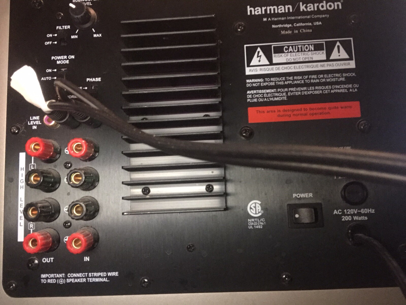 harman kardon sub ts8 230