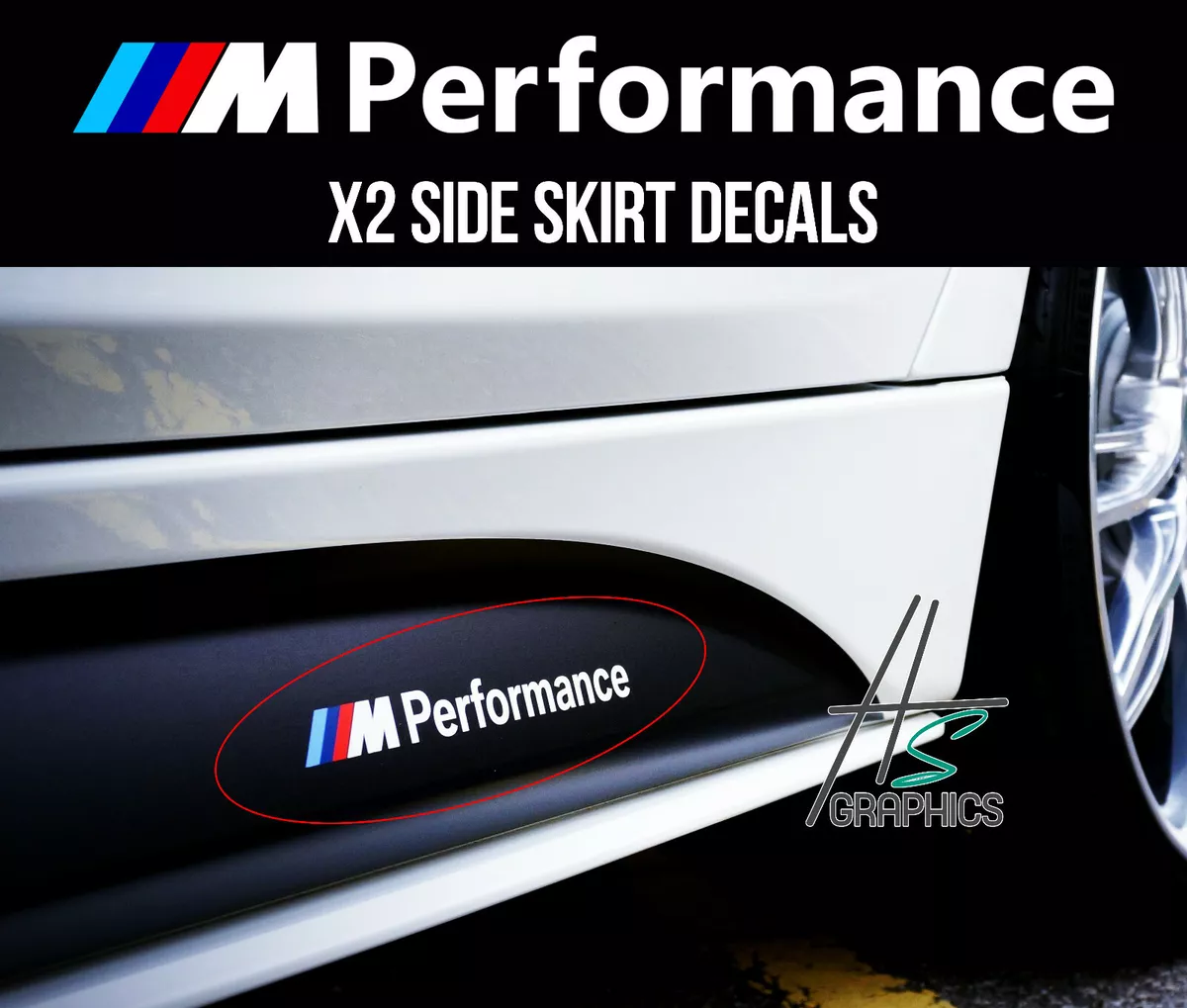 M Performance Side Skirt/Bumper Vinyl Decal for All BMW Makes and