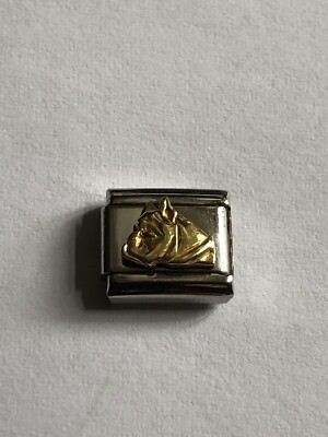 Nomination Classic  Französische Bulldogge  in Stahl-750/000 Gelbgold