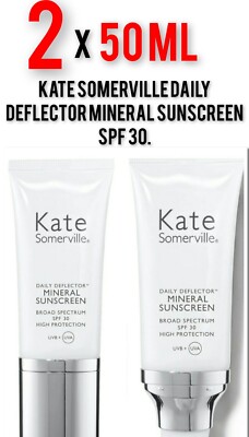 2 x 50ml Kate Somerville Daily Deflector Mineral Sunscreen LSF30 (UVP 46  pro Stück)