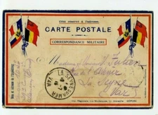 Vintage Postcard WWI Era Military Correspondence card dated 1915